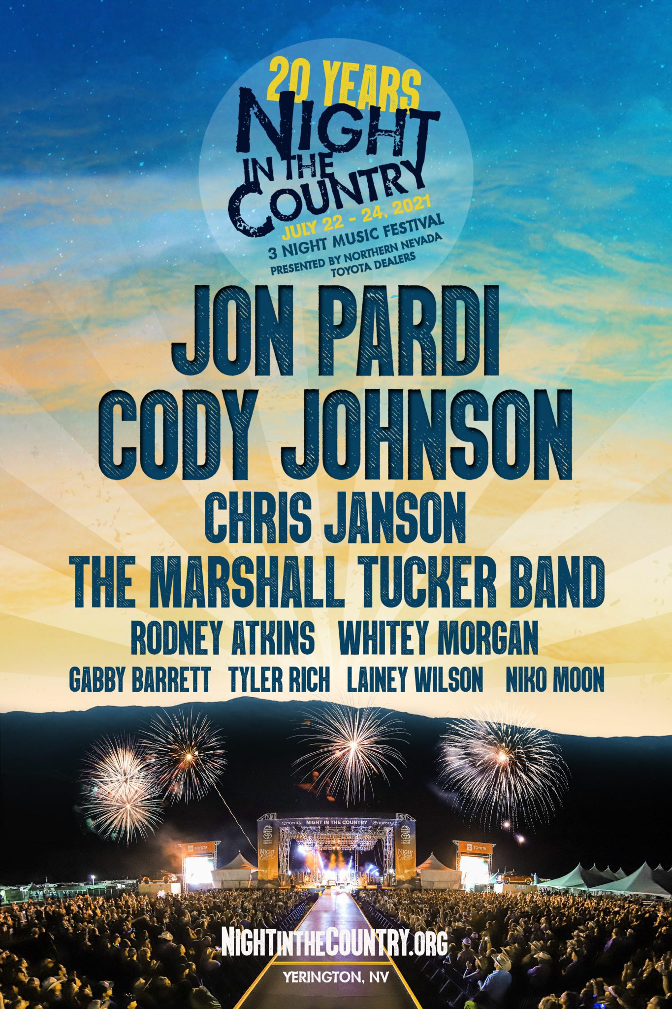 Night in the Country Music Festival Pure Country on Pure Nevada Farmland